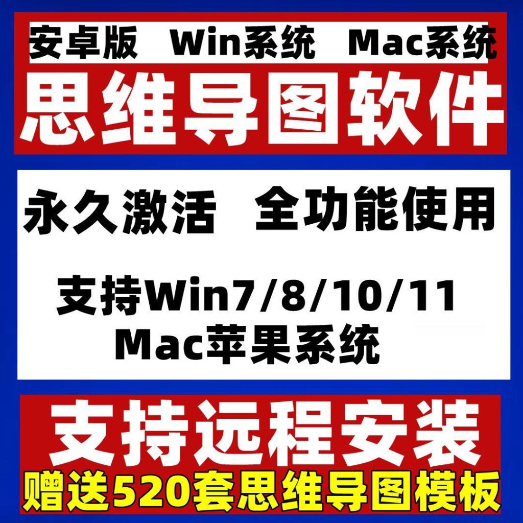 2022版思维导图高级会员全功能专业中文软件WIN/MAC/安卓支持远程