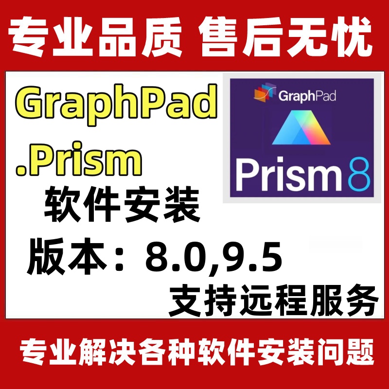 GraphPad.Prism软件8.0/9.5版软件安装远程安装授权服务全套视频教程